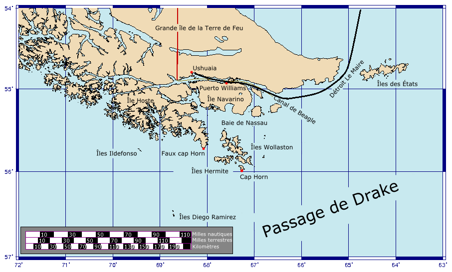 Le dpart d'Ushuaia vers Rio